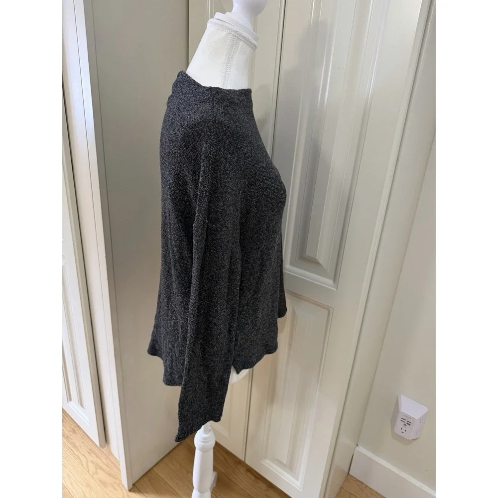 Womens Old Navy Large Charcoal Marled Knit‎ Sweater Soft Cozy Minimalist Top EUC